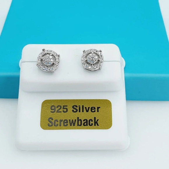 "925 Sterling Silver CZ Beautiful Earrings for Women, 1USPAR4200 - Picture 4 of 11